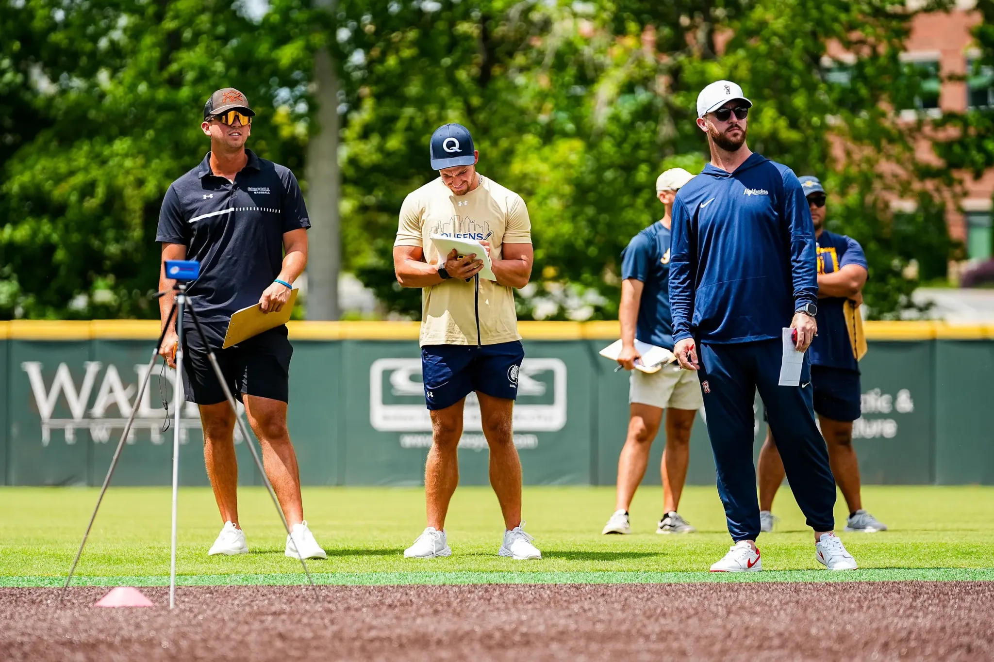 College coaches watching players at the Carolina Classic